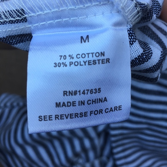 Navy/White Off Shoulder Top - Picture 5 of 6